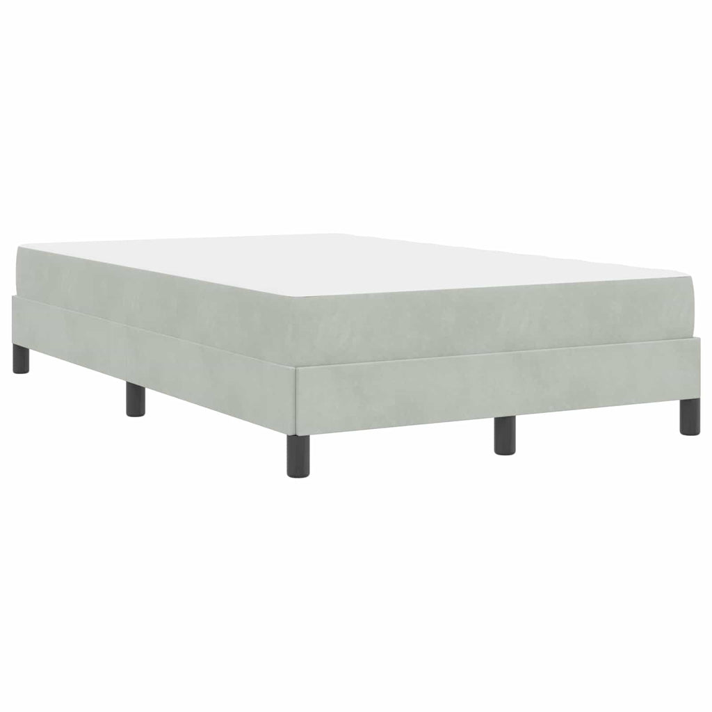 vidaXL Łóżko sprężynowe z materacem Jasnoszary 120 x 200 cm tkanina