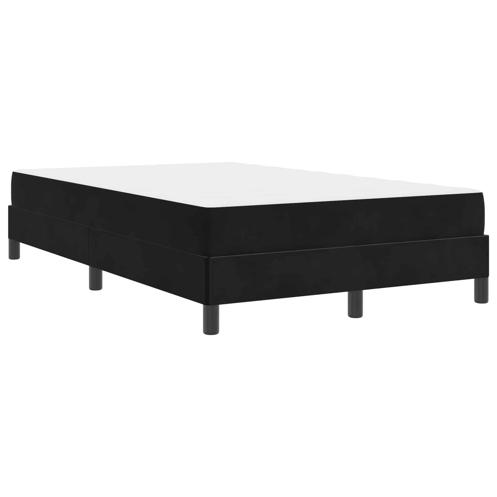 vidaXL Łóżko sprężynowe z materacem Czarny 120 x 200 cm tkanina