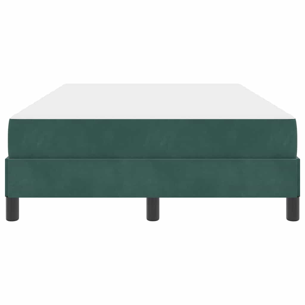 vidaXL Łóżko sprężynowe z materacem Ciemna zieleń 120 x 200 cm tkanina