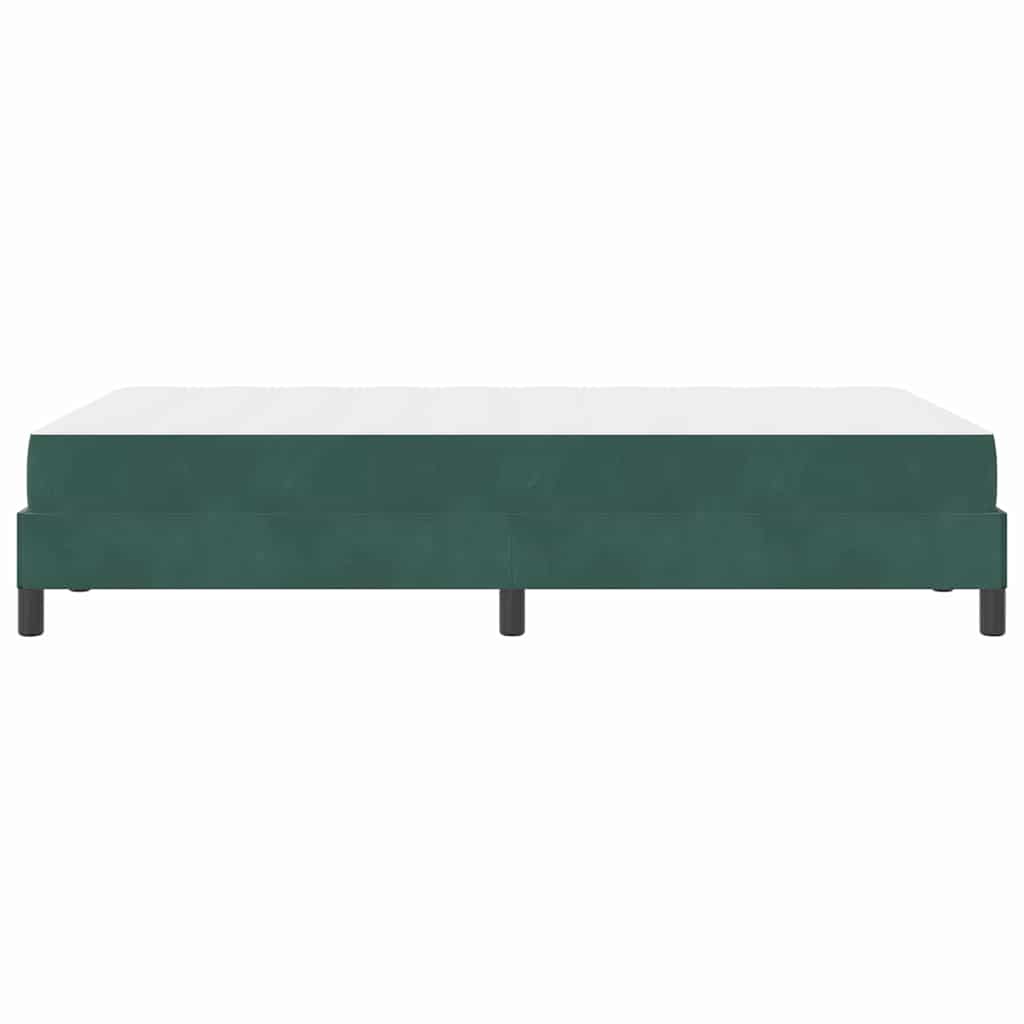 vidaXL Łóżko sprężynowe z materacem Ciemna zieleń 120 x 200 cm tkanina