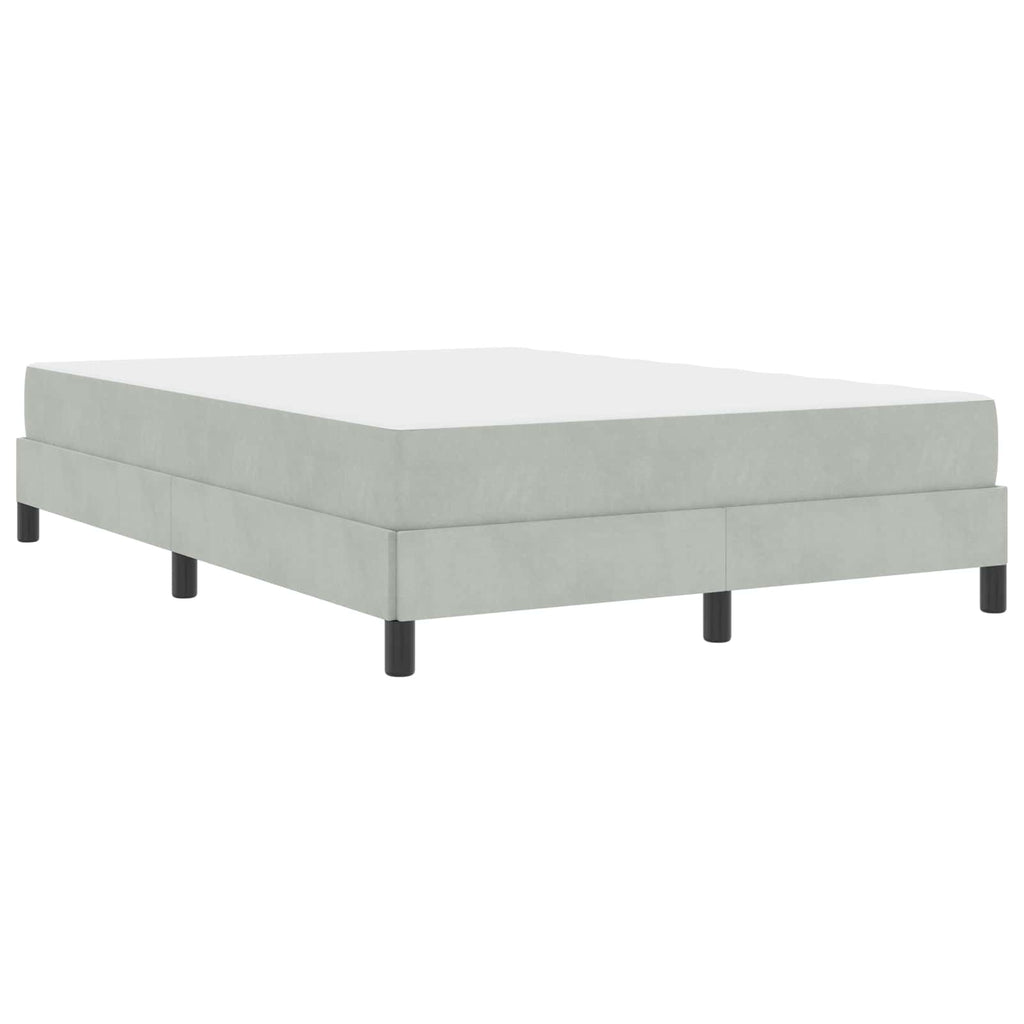 vidaXL Łóżko sprężynowe z materacem Jasnoszary 140 x 190 cm tkanina