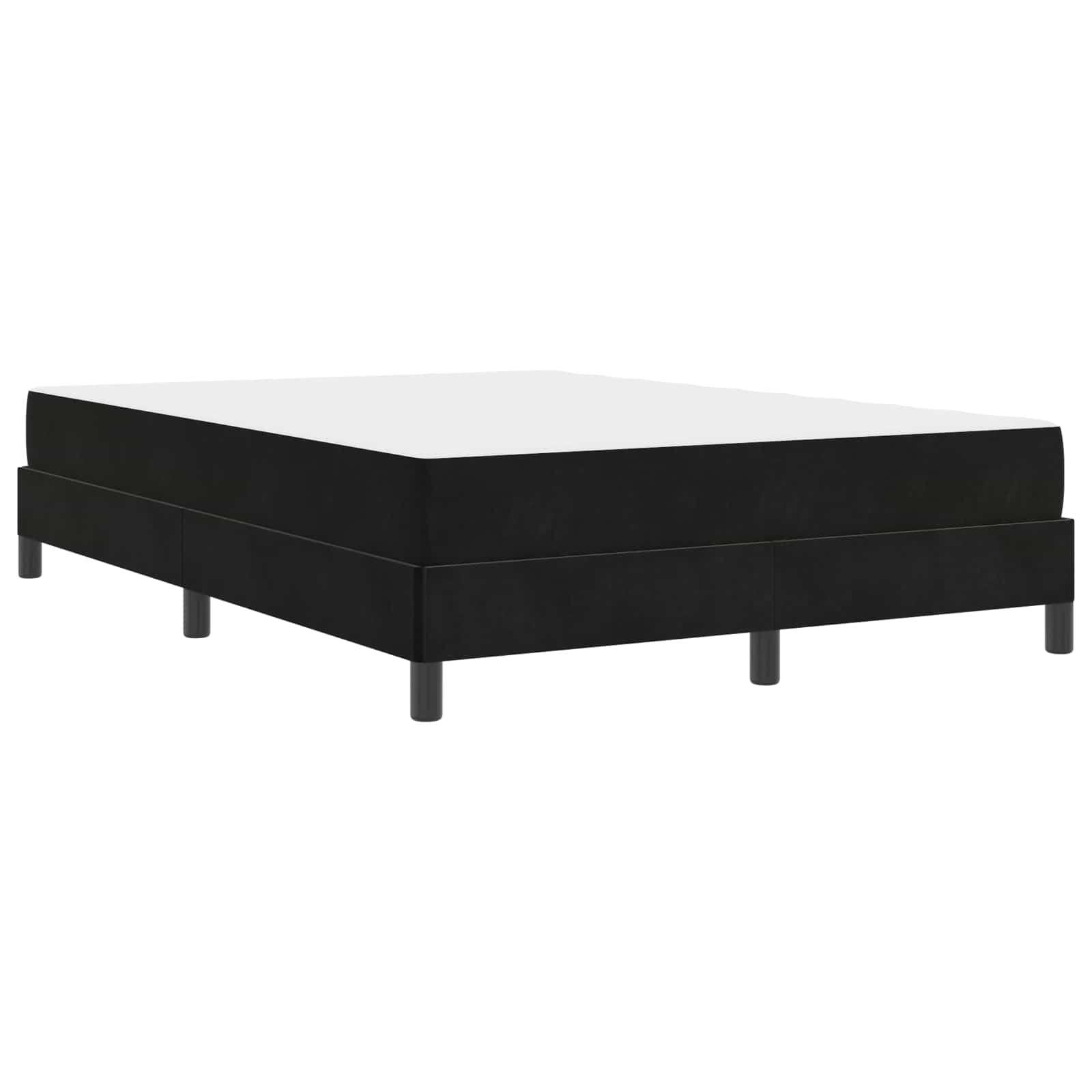 vidaXL Łóżko sprężynowe z materacem Czarny 140 x 190 cm tkanina