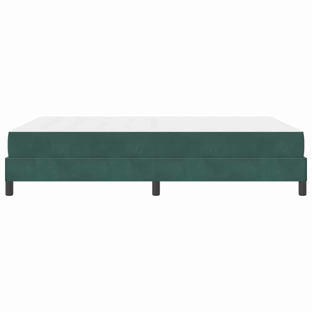 vidaXL Łóżko sprężynowe z materacem Ciemna zieleń 140 x 190 cm tkanina