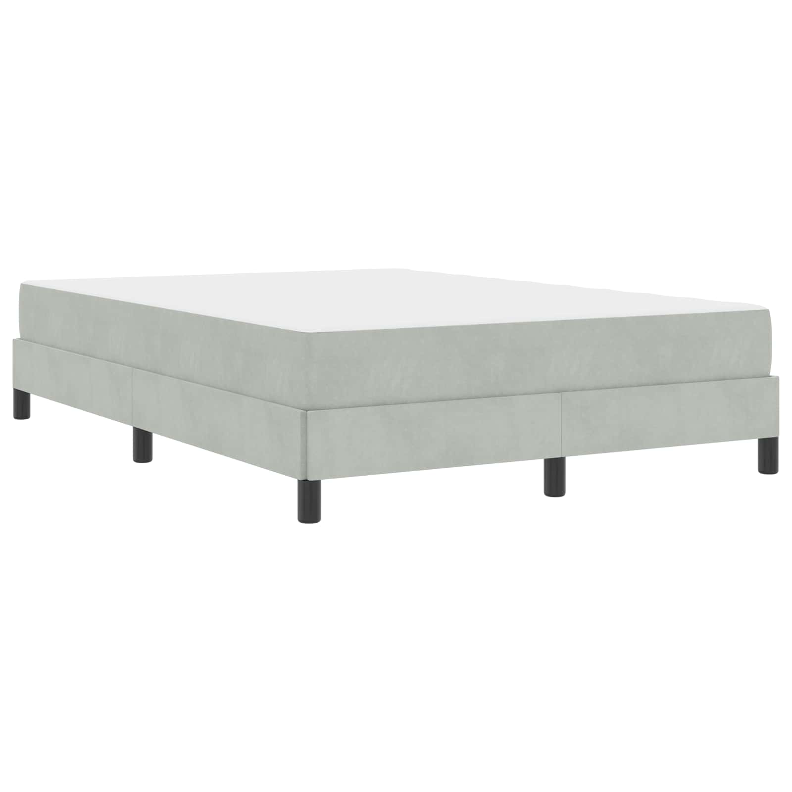 vidaXL Łóżko sprężynowe z materacem Jasnoszary 160 x 200 cm tkanina