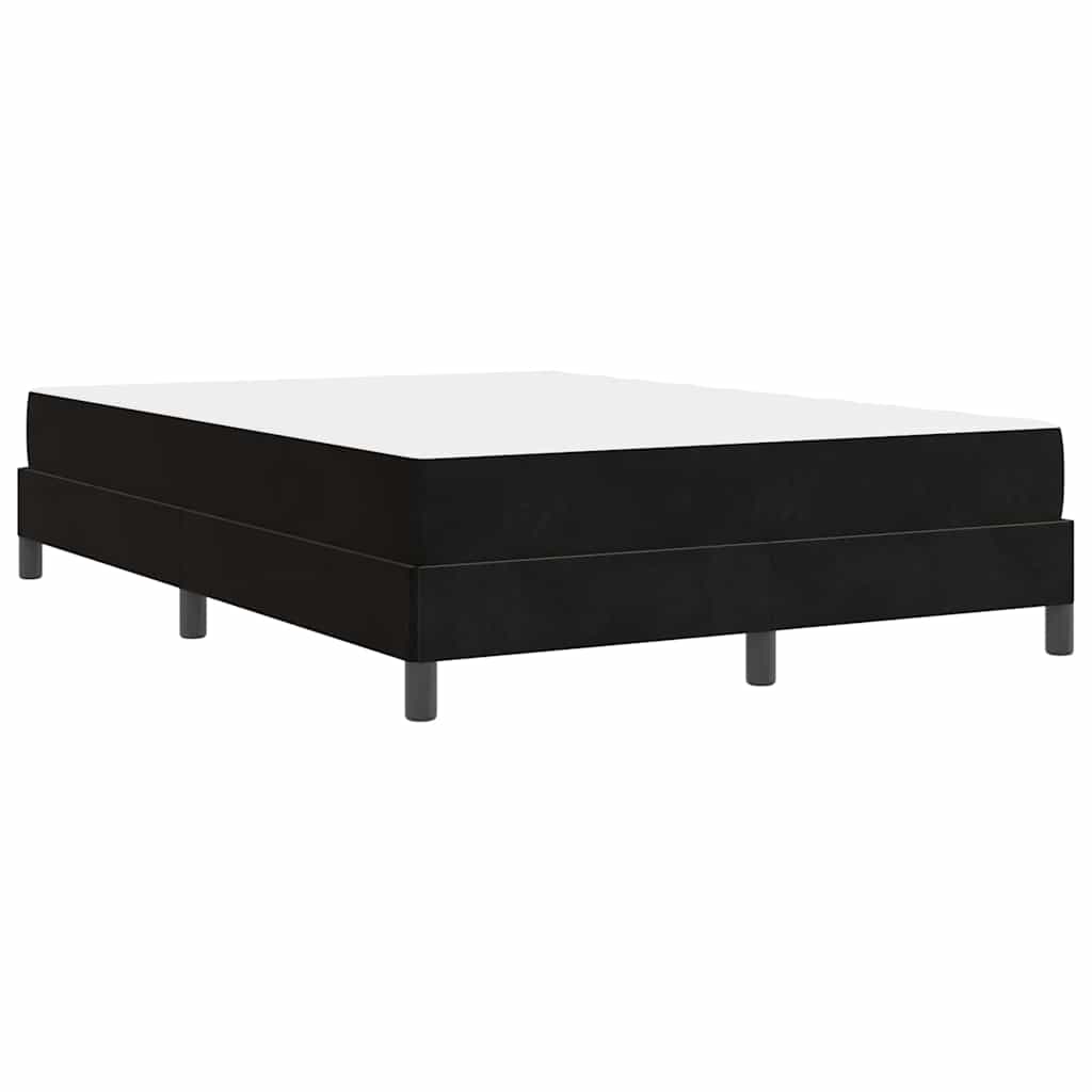 vidaXL Łóżko sprężynowe z materacem Czarny 160 x 200 cm tkanina