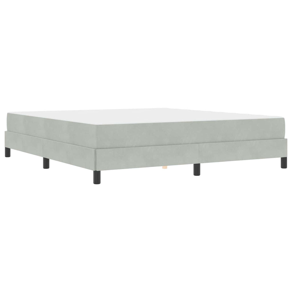vidaXL Łóżko sprężynowe z materacem Jasnoszary 180 x 200 cm tkanina