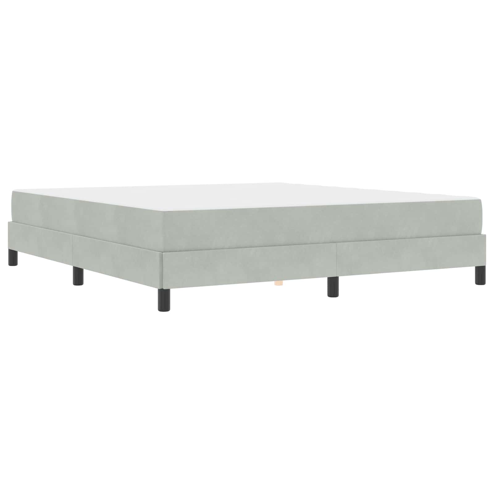 vidaXL Łóżko sprężynowe z materacem Jasnoszary 180 x 200 cm tkanina