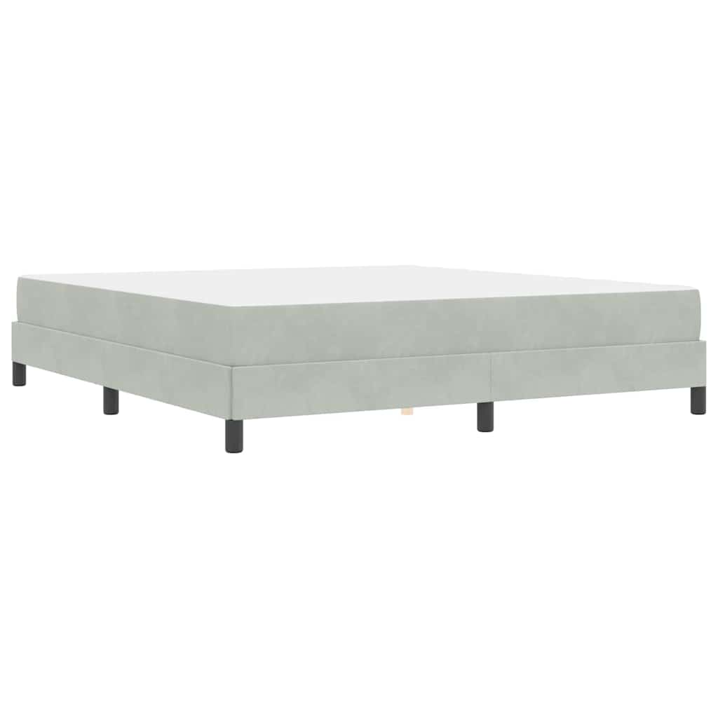 vidaXL Łóżko sprężynowe z materacem Jasnoszary 180 x 200 cm tkanina