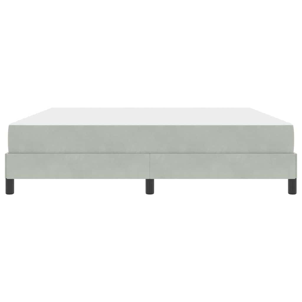 vidaXL Łóżko sprężynowe z materacem Jasnoszary 180 x 200 cm tkanina