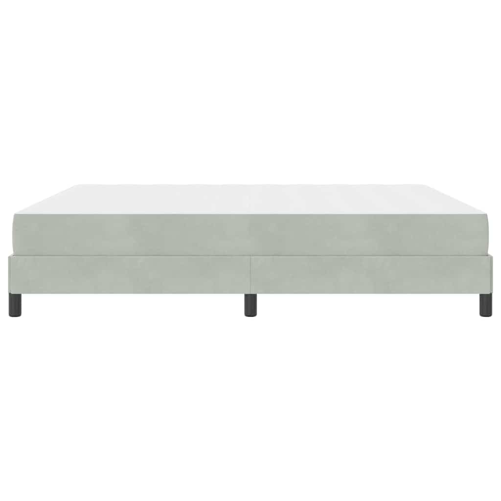 vidaXL Łóżko sprężynowe z materacem Jasnoszary 180 x 200 cm tkanina