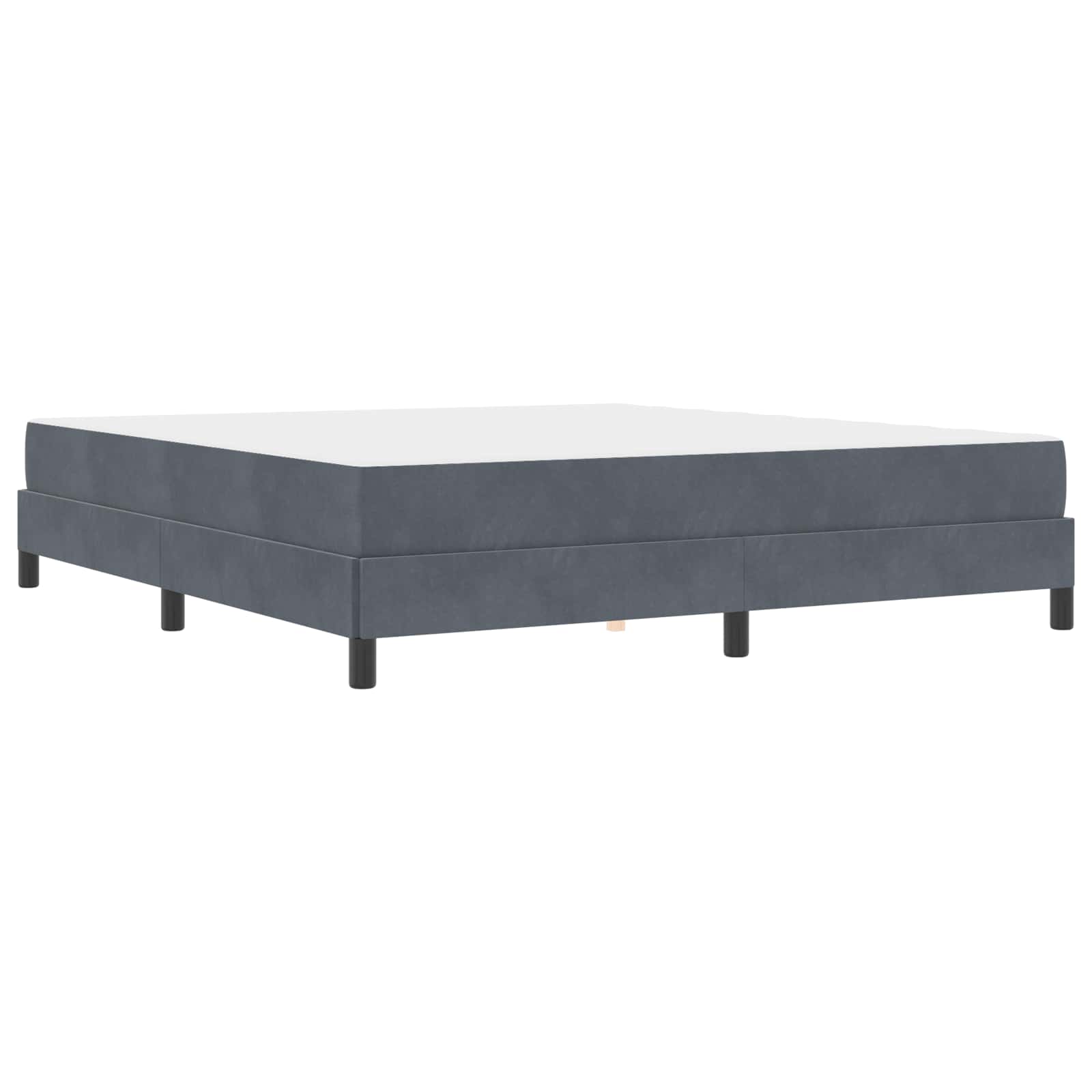 vidaXL Łóżko sprężynowe z materacem Ciemnoszary 180 x 200 cm tkanina