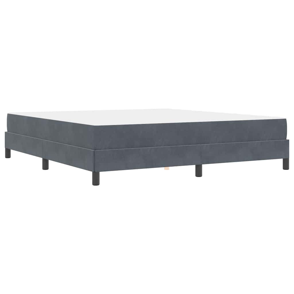 vidaXL Łóżko sprężynowe z materacem Ciemnoszary 180 x 200 cm tkanina
