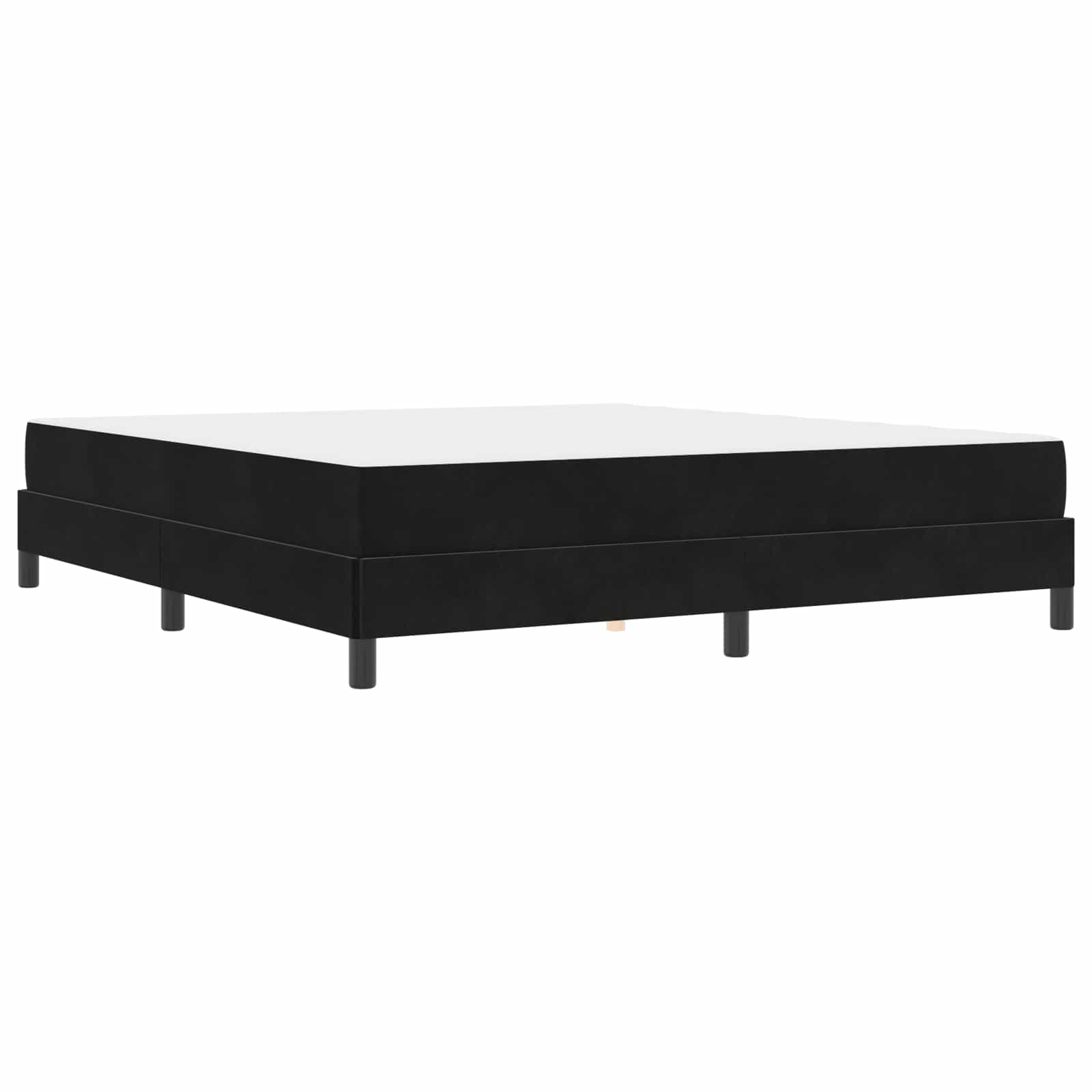 vidaXL Łóżko sprężynowe z materacem Czarny 180 x 200 cm tkanina
