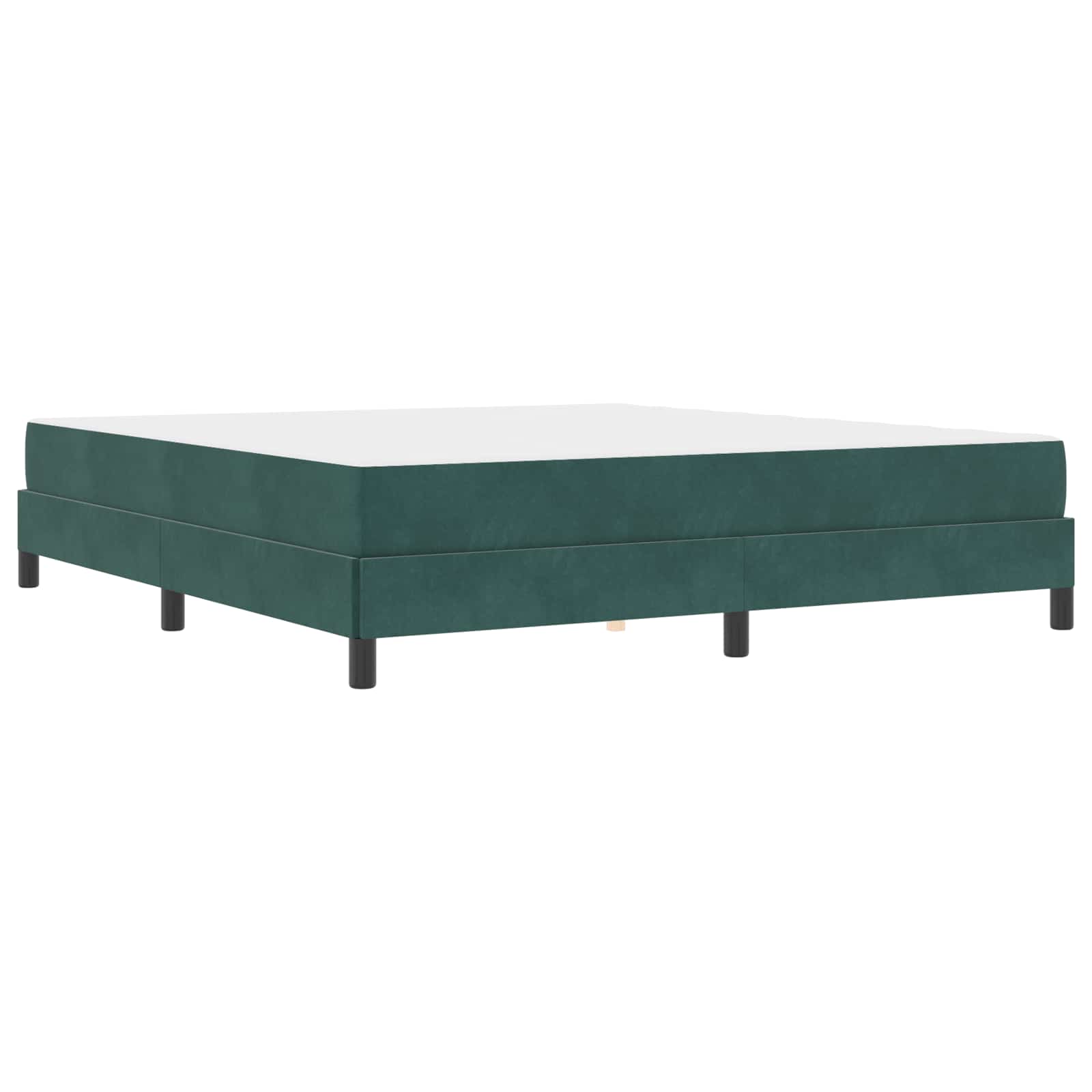 vidaXL Łóżko sprężynowe z materacem Ciemna zieleń 180 x 200 cm tkanina