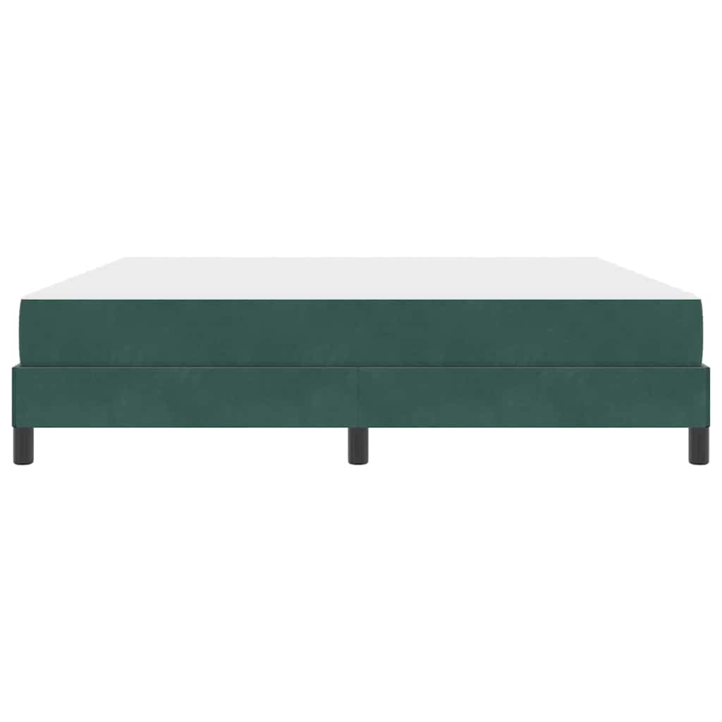 vidaXL Łóżko sprężynowe z materacem Ciemna zieleń 180 x 200 cm tkanina