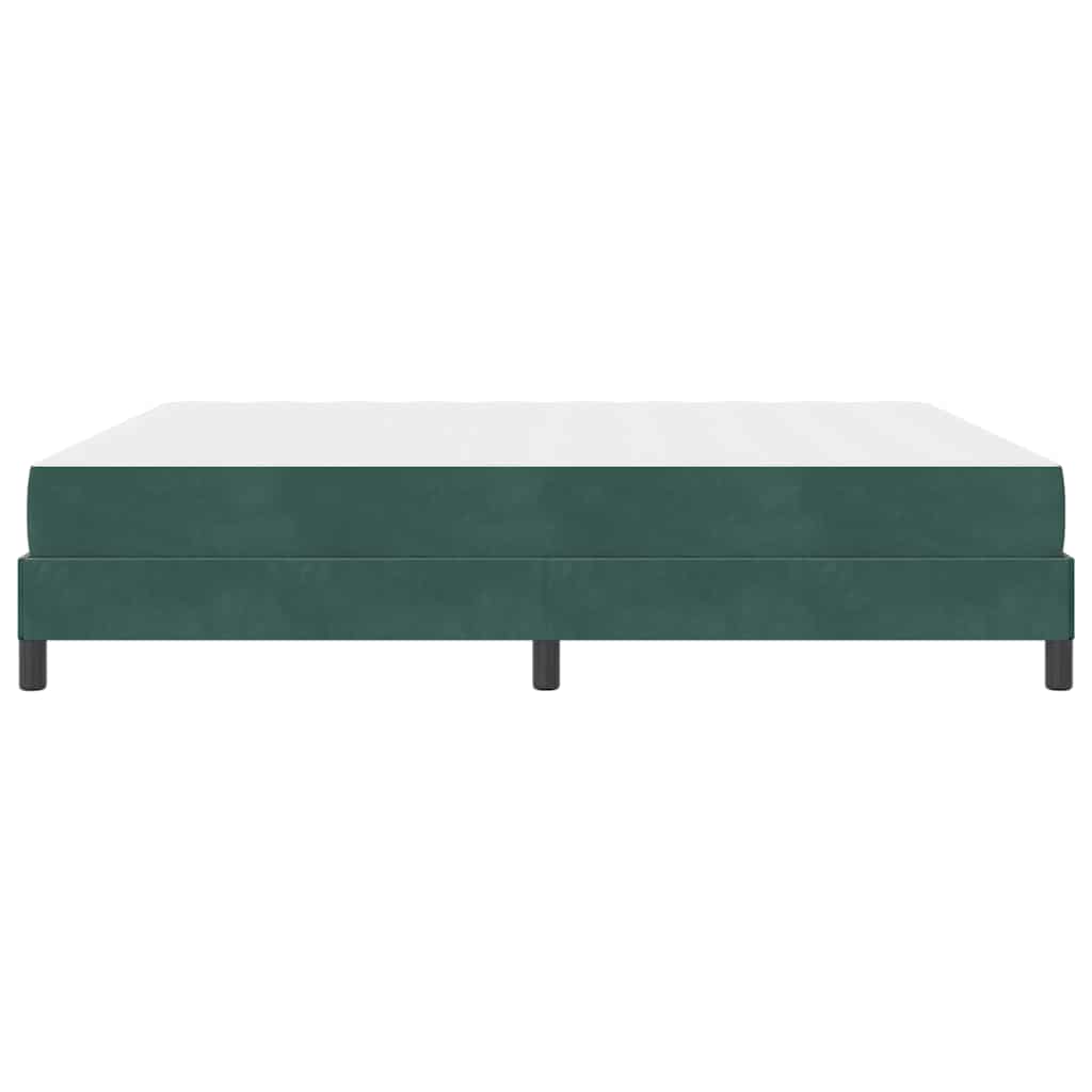 vidaXL Łóżko sprężynowe z materacem Ciemna zieleń 180 x 200 cm tkanina