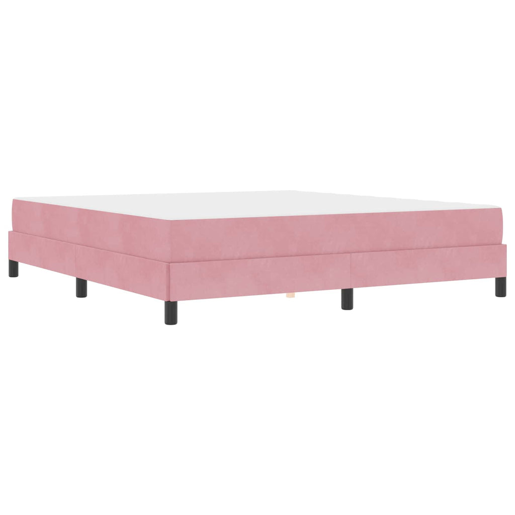 vidaXL Łóżko sprężynowe z materacem Różowy 180 x 200 cm tkanina