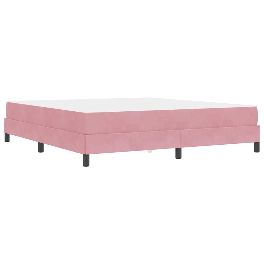 vidaXL Łóżko sprężynowe z materacem Różowy 180 x 200 cm tkanina