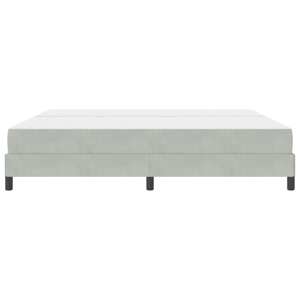 vidaXL Łóżko sprężynowe z materacem Jasnoszary 200 x 200 cm tkanina