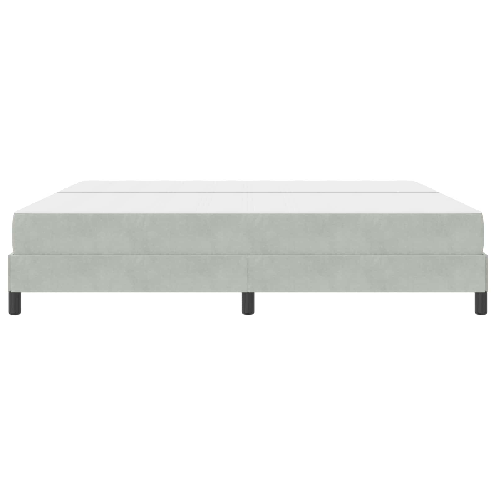 vidaXL Łóżko sprężynowe z materacem Jasnoszary 200 x 200 cm tkanina