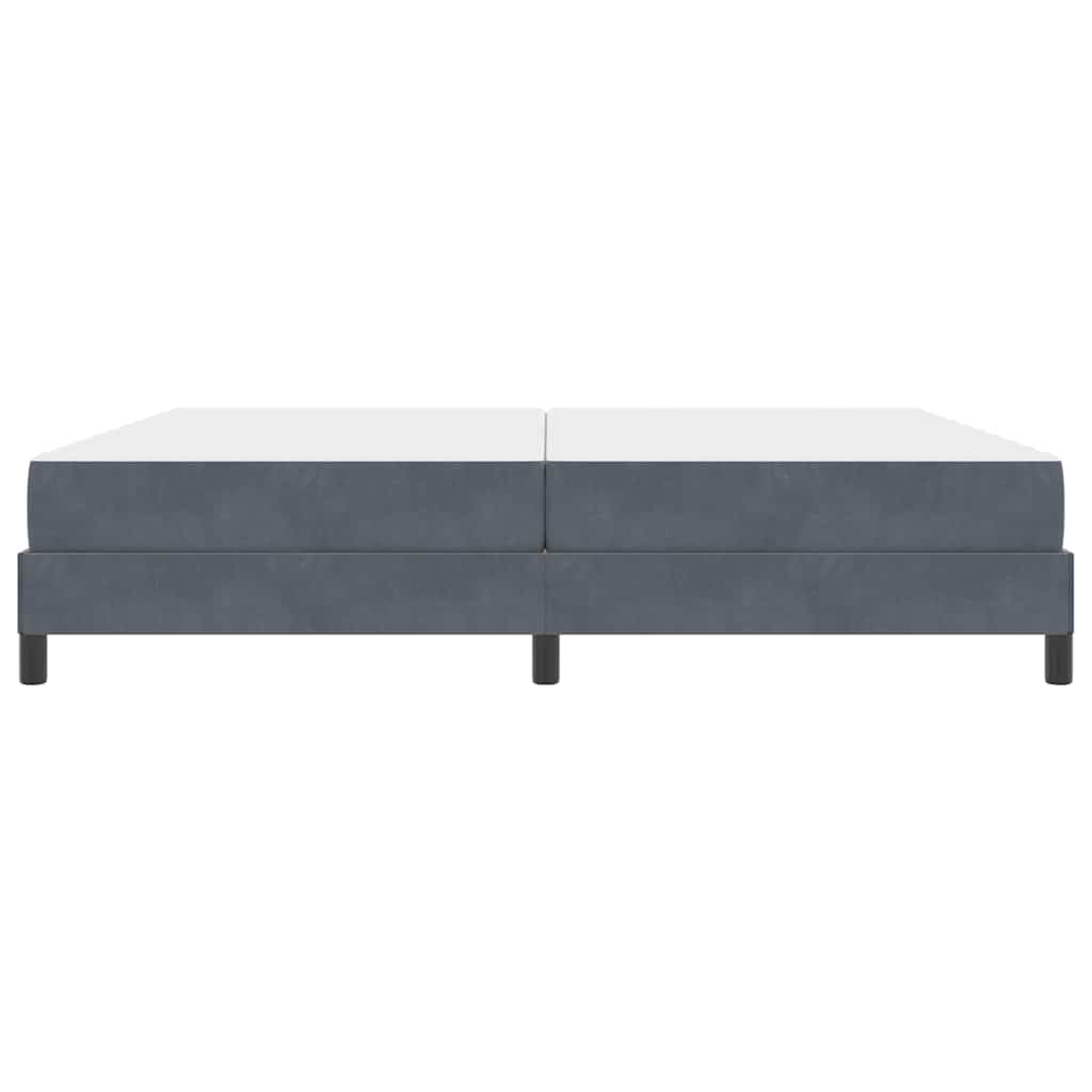 vidaXL Łóżko sprężynowe z materacem Ciemnoszary 200 x 200 cm tkanina