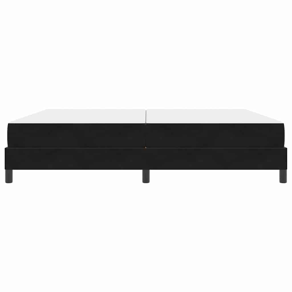 vidaXL Łóżko sprężynowe z materacem Czarny 200 x 200 cm tkanina