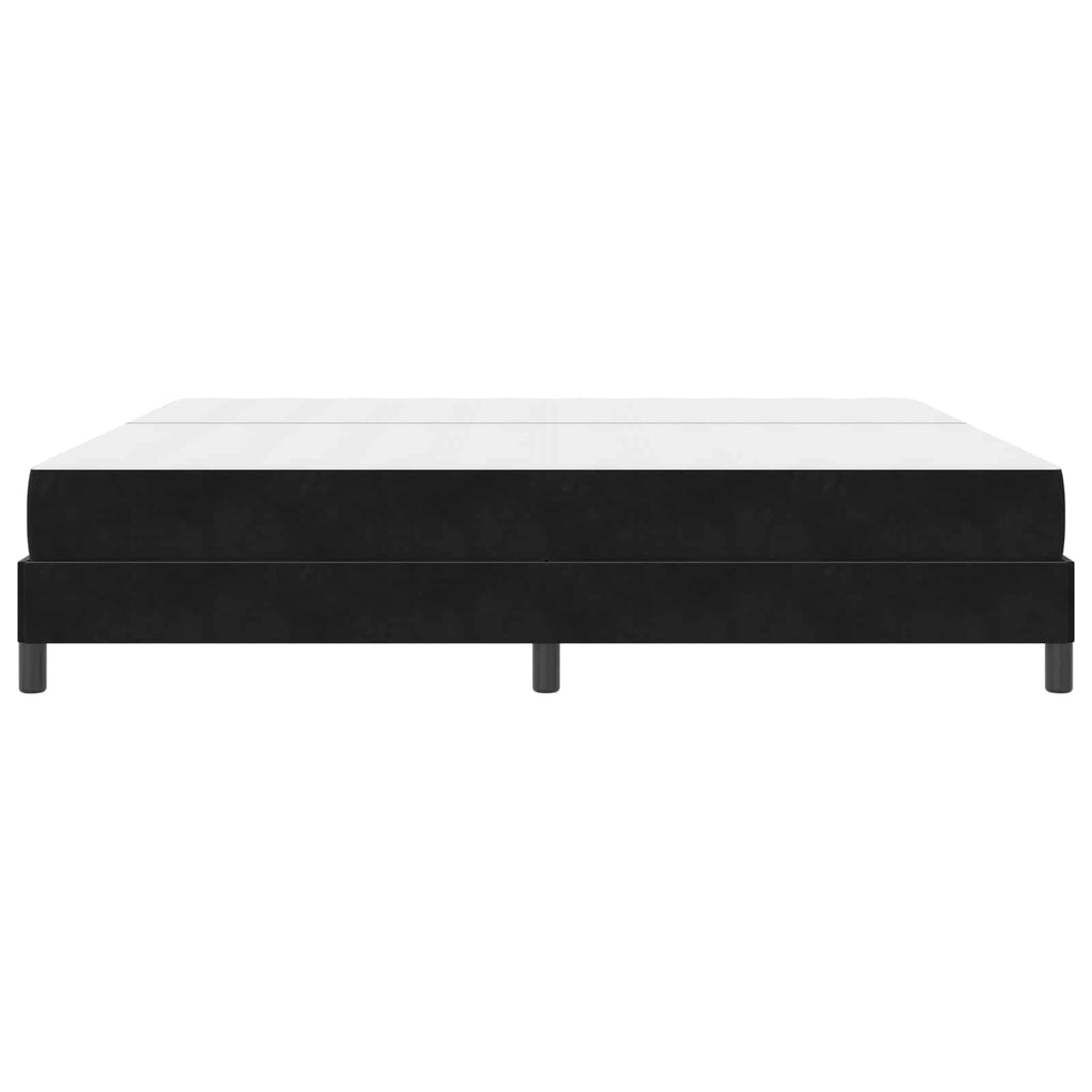 vidaXL Łóżko sprężynowe z materacem Czarny 200 x 200 cm tkanina
