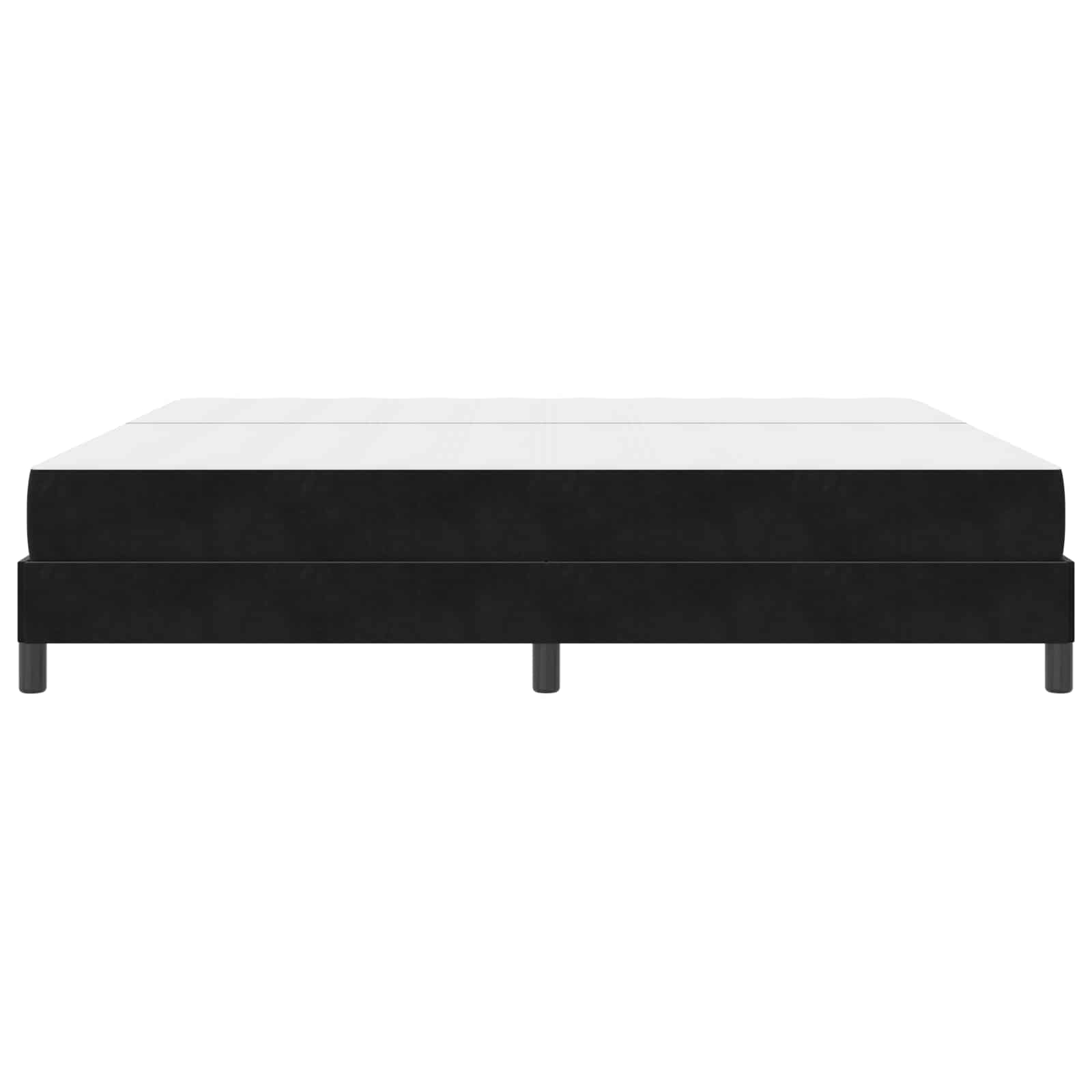 vidaXL Łóżko sprężynowe z materacem Czarny 200 x 200 cm tkanina