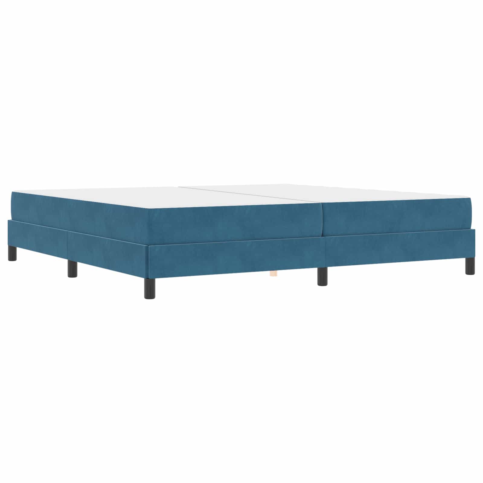 vidaXL Łóżko sprężynowe Ciemnoniebieski 200 x 200 cm tkanina