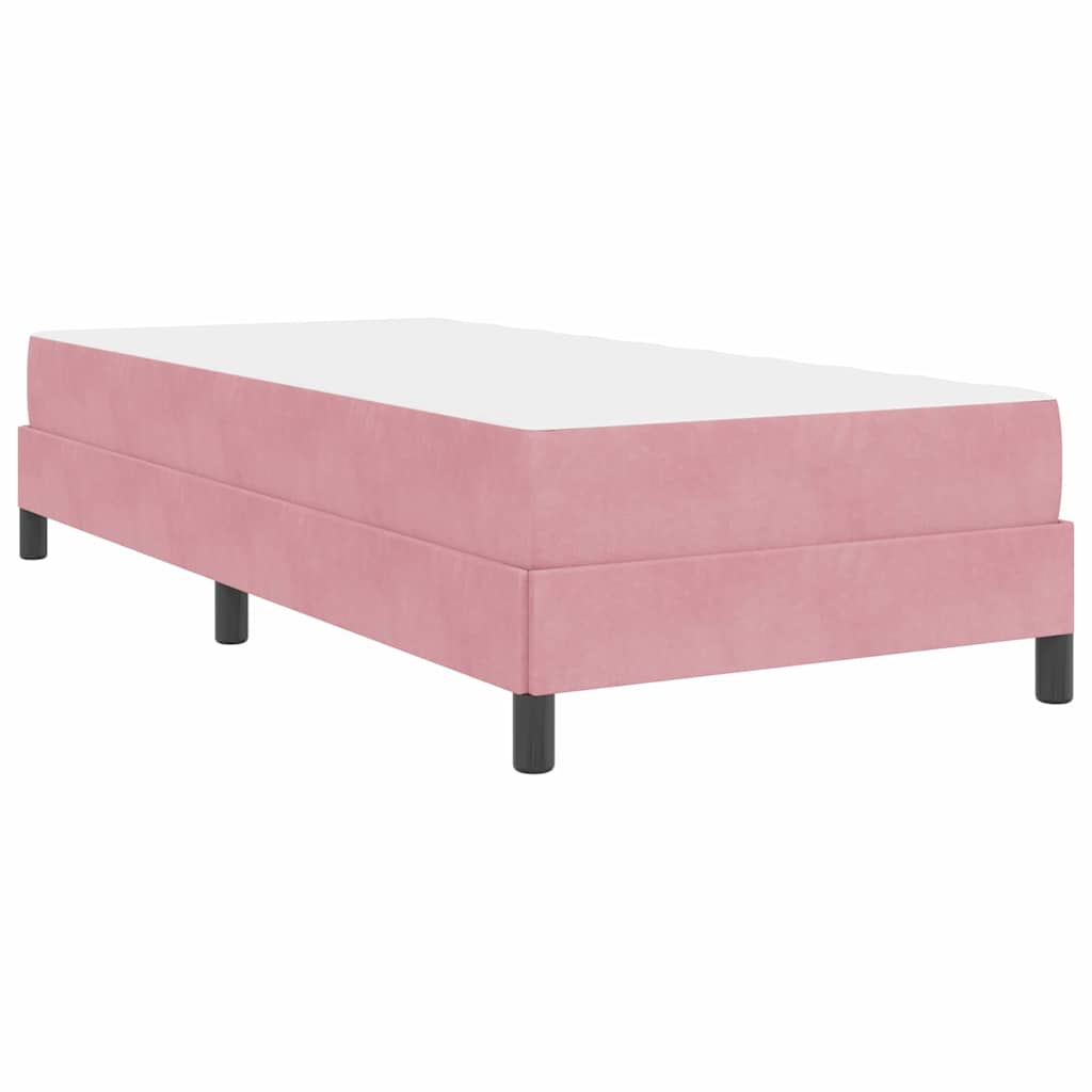 vidaXL Łóżko sprężynowe z materacem Różowy 80 x 210 cm tkanina