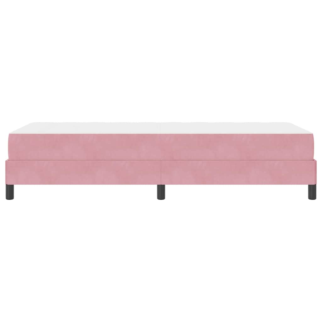 vidaXL Łóżko sprężynowe z materacem Różowy 80 x 210 cm tkanina