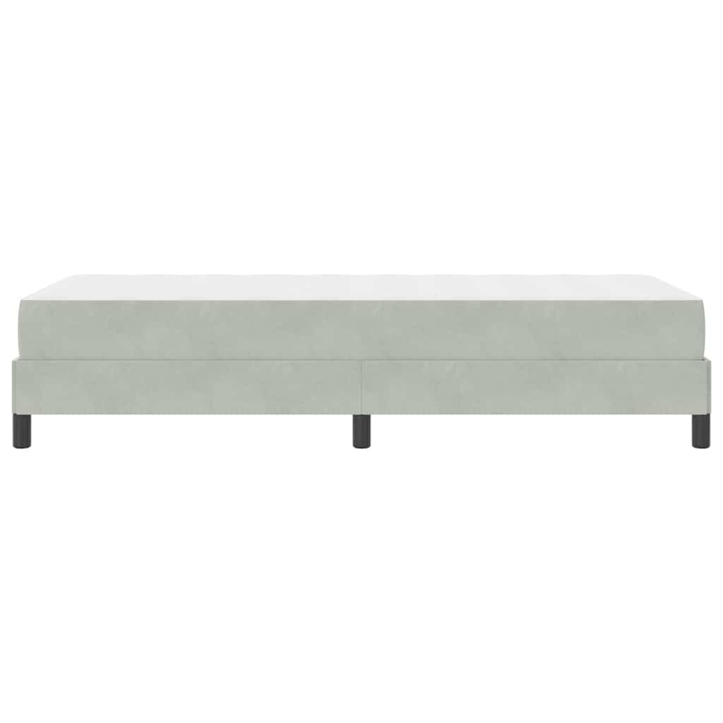 vidaXL Łóżko sprężynowe z materacem Jasnoszary 90 x 210 cm tkanina