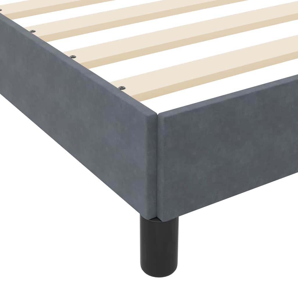vidaXL Łóżko sprężynowe z materacem Ciemnoszary 120 x 210 cm tkanina