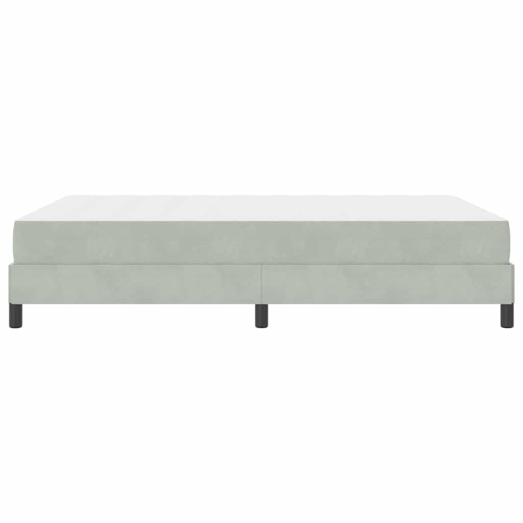 vidaXL Łóżko sprężynowe z materacem Jasnoszary 160 x 210 cm tkanina