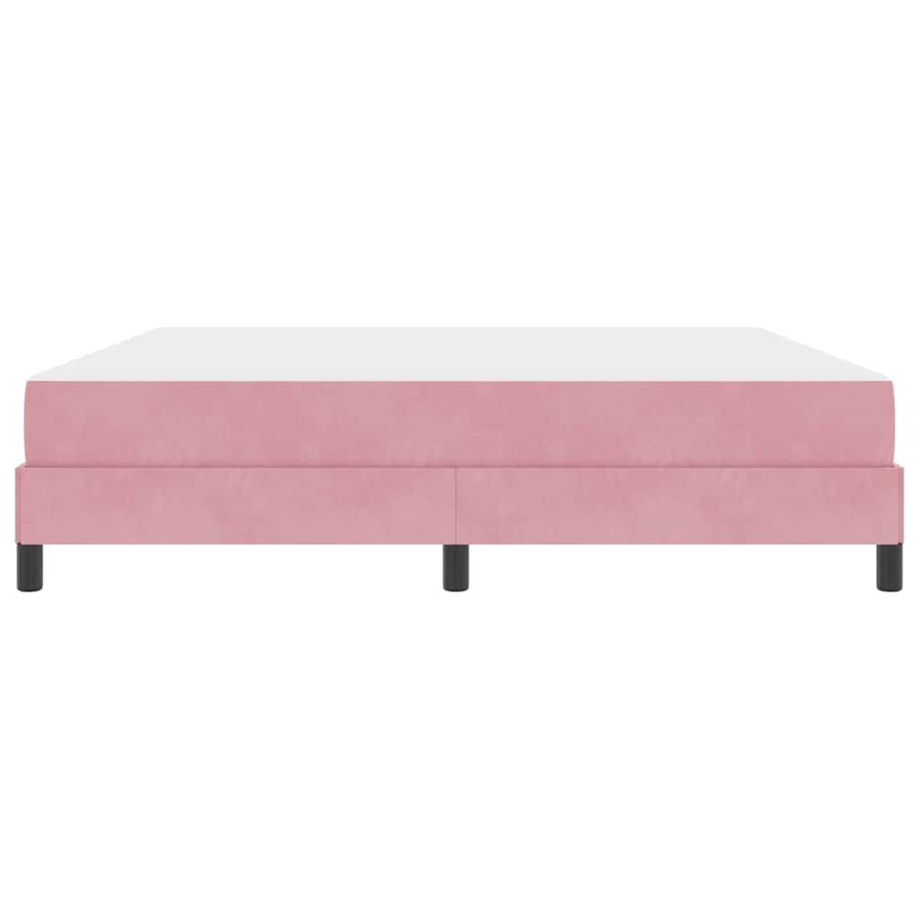 vidaXL Łóżko sprężynowe z materacem Różowy 180 x 210 cm tkanina
