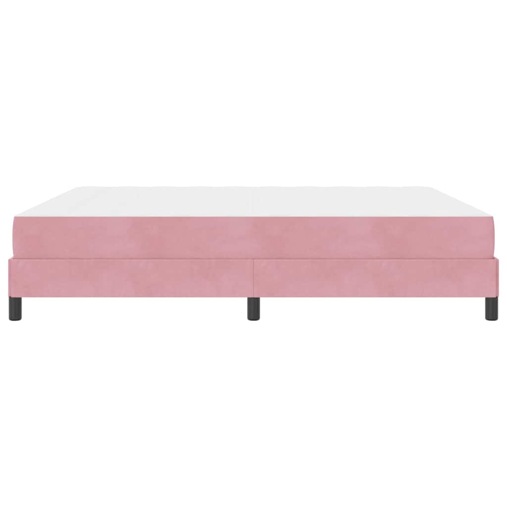 vidaXL Łóżko sprężynowe z materacem Różowy 180 x 210 cm tkanina