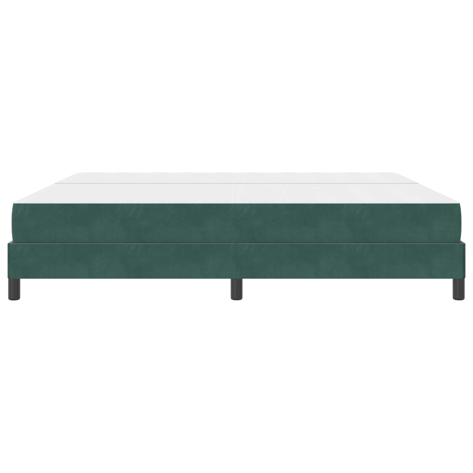 vidaXL Łóżko sprężynowe z materacem Ciemna zieleń 200 x 210 cm tkanina
