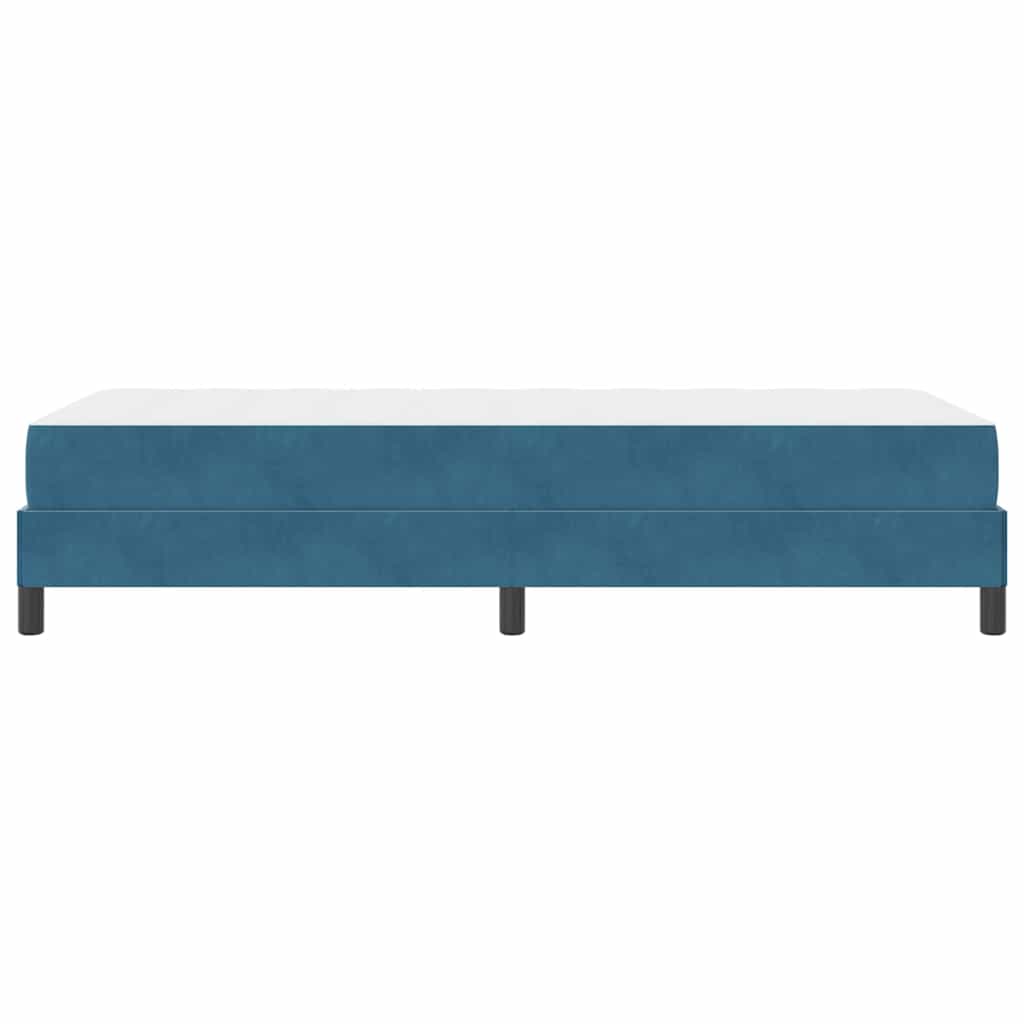 vidaXL Łóżko sprężynowe Ciemnoniebieski 100 x 220 cm tkanina