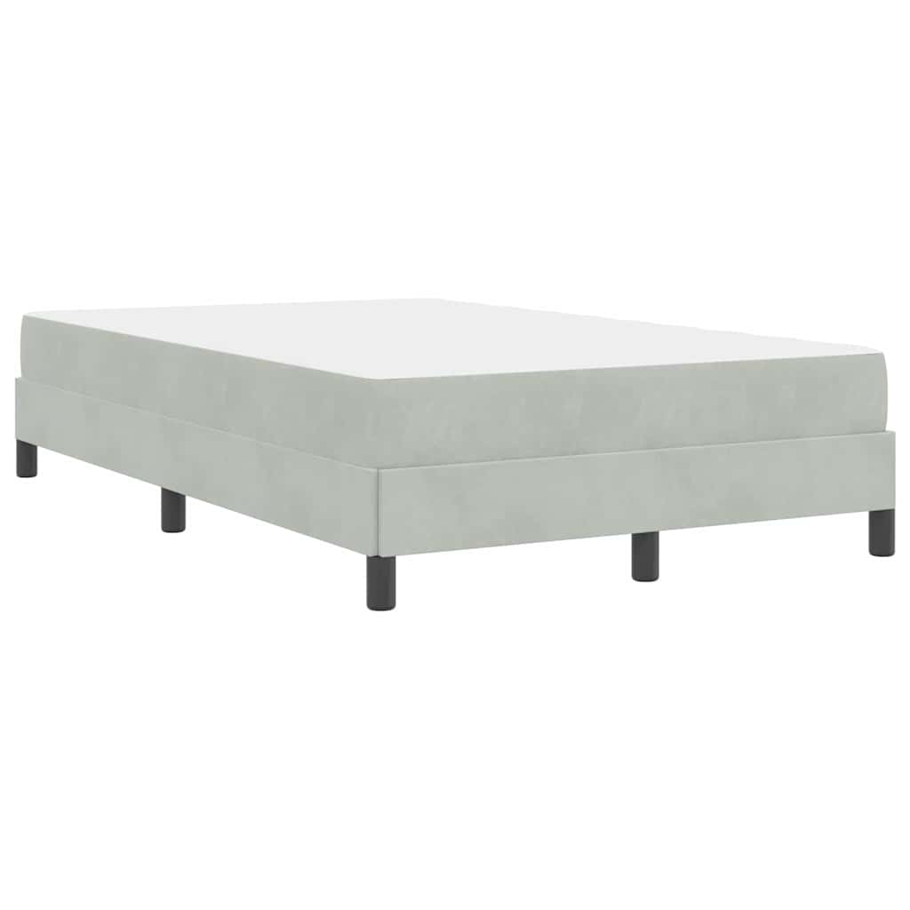 vidaXL Łóżko sprężynowe z materacem Jasnoszary 120 x 220 cm tkanina