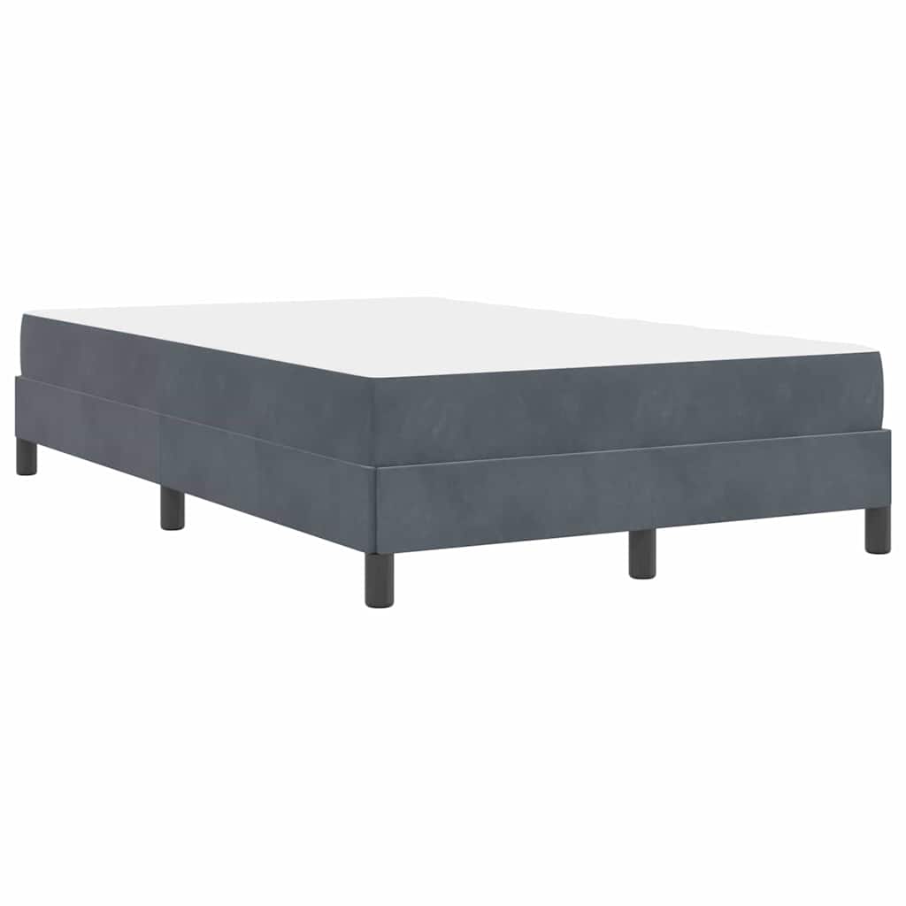vidaXL Łóżko sprężynowe z materacem Ciemnoszary 120 x 220 cm tkanina