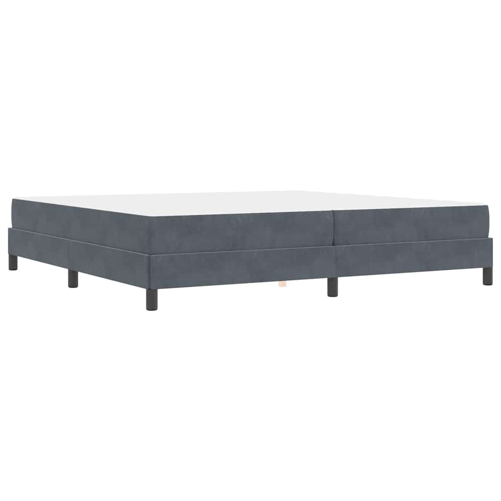vidaXL Łóżko sprężynowe z materacem Ciemnoszary 200 x 220 cm tkanina