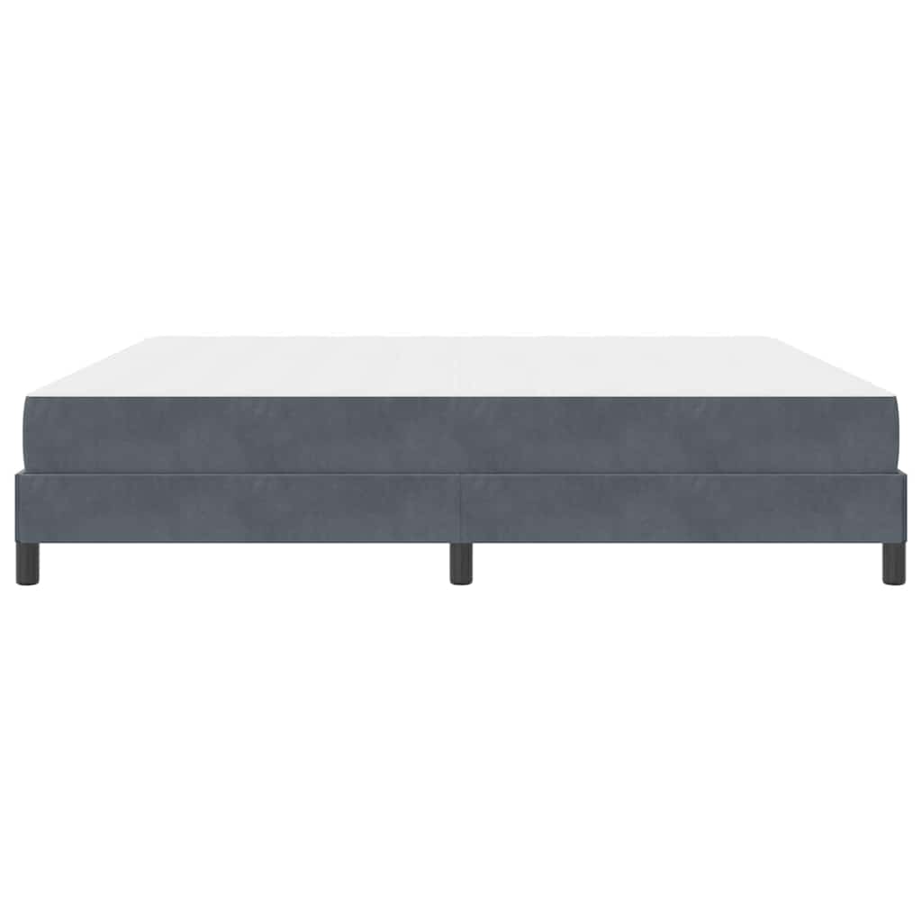 vidaXL Łóżko sprężynowe z materacem Ciemnoszary 200 x 220 cm tkanina
