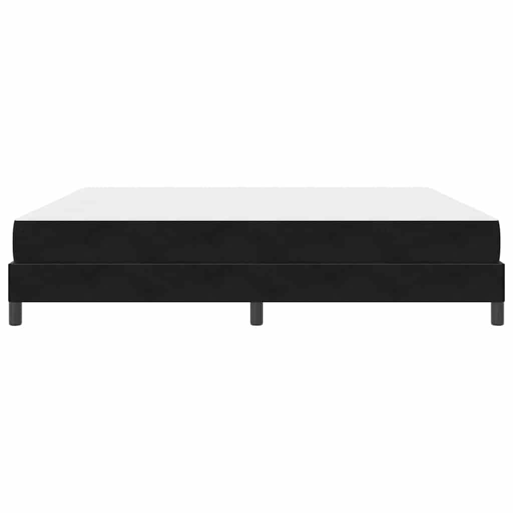 vidaXL Łóżko sprężynowe z materacem Czarny 200 x 220 cm tkanina