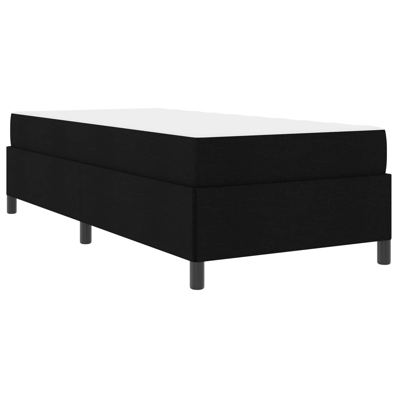 vidaXL Łóżko sprężynowe Czarny 80 x 200 cm tkanina