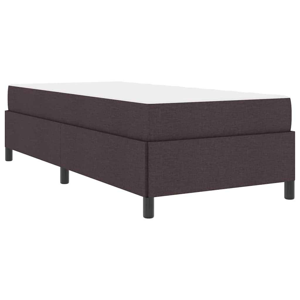 vidaXL Łóżko sprężynowe Ciemny brąz 80 x 200 cm tkanina