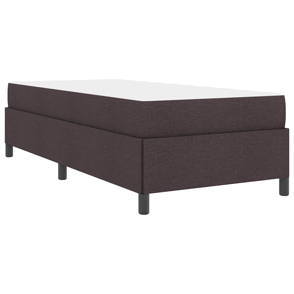 vidaXL Łóżko sprężynowe Ciemny brąz 80 x 200 cm tkanina