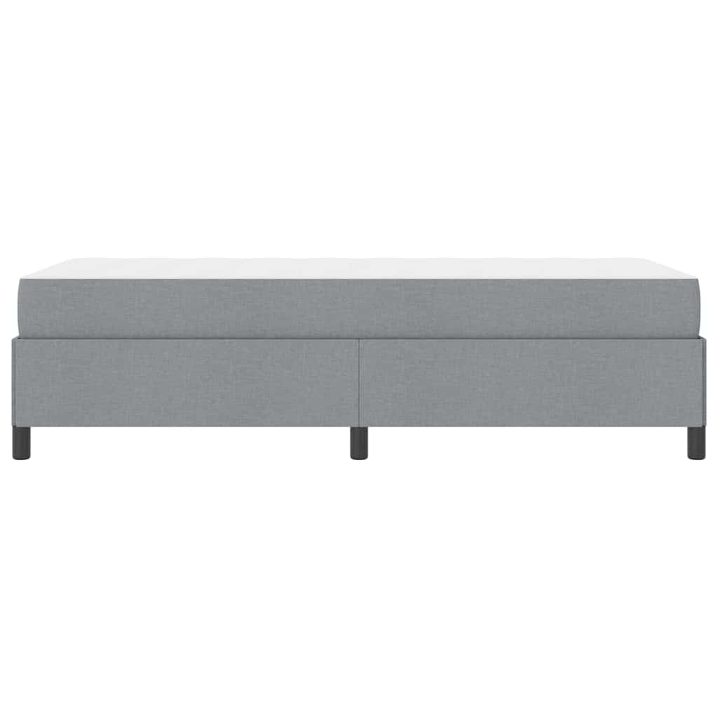 vidaXL Łóżko sprężynowe z materacem Jasnoszary 90 x 190 cm tkanina