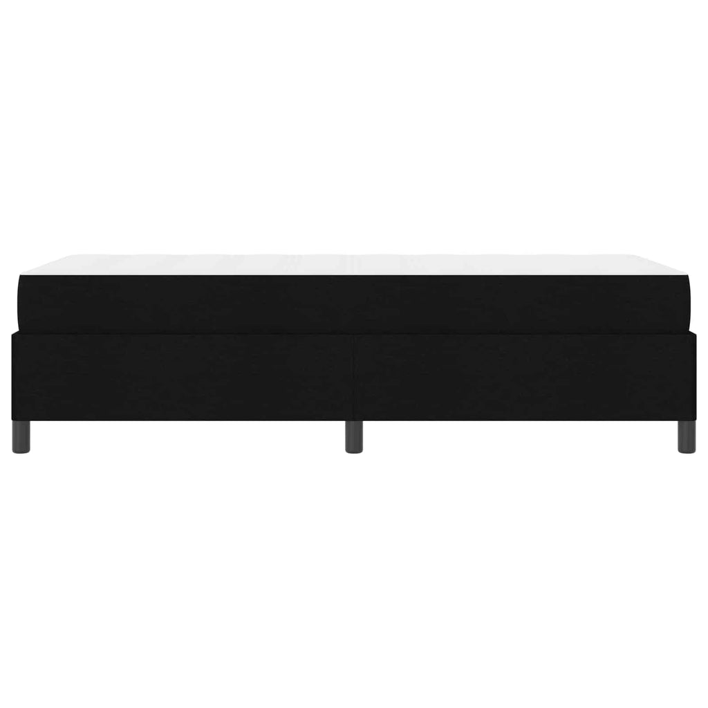 vidaXL Łóżko sprężynowe z materacem Czarny 90 x 190 cm tkanina