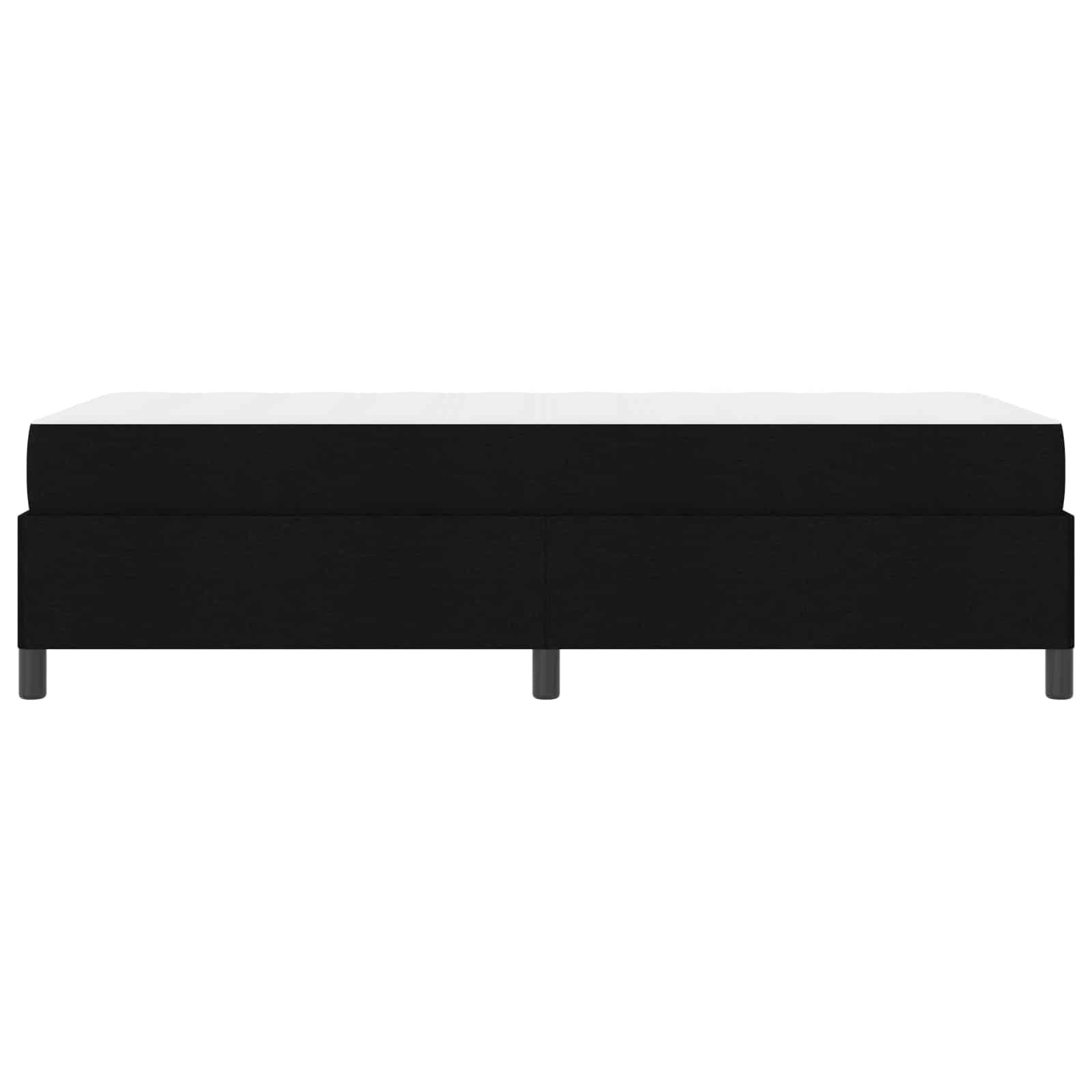 vidaXL Łóżko sprężynowe z materacem Czarny 90 x 190 cm tkanina