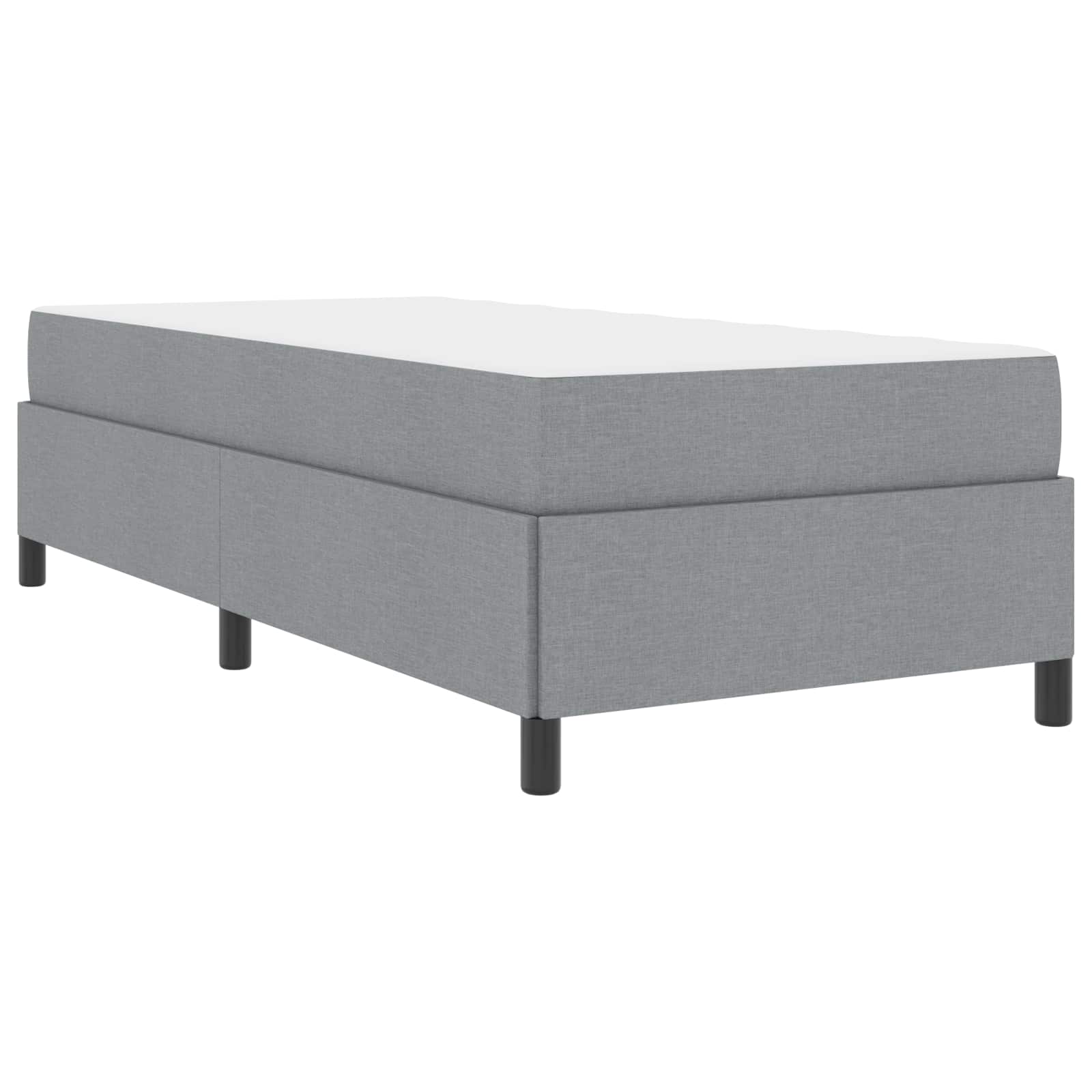 vidaXL Łóżko sprężynowe Jasnoszary 90 x 200 cm tkanina